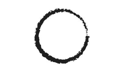 Roughly drawn black oval shape on white background