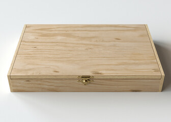 Wooden Box of Generic Unbranded Cigars on White Background