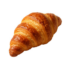 Croissant isolated on a transparent white background, PNG fast food