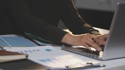 Teamwork with business people analysis cost graph on desk at meeting room. - Powered by Adobe