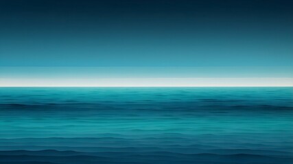 Obraz premium Minimal Ocean Horizon Gradient with Calm Blue Sea and Soft Sky Background 