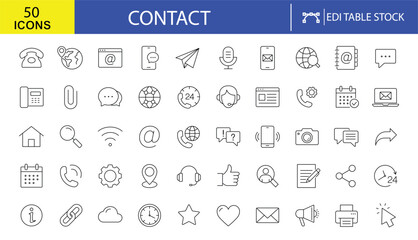 Contact and Communication Vector Icon Pack