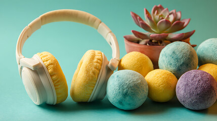 Mindful Desk Setup for Workplace Mental Health with Small Succulents Stress-Reli