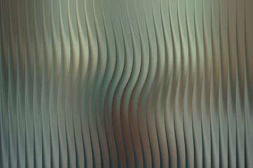 Abstract background with vertical wavy lines and metallic texture