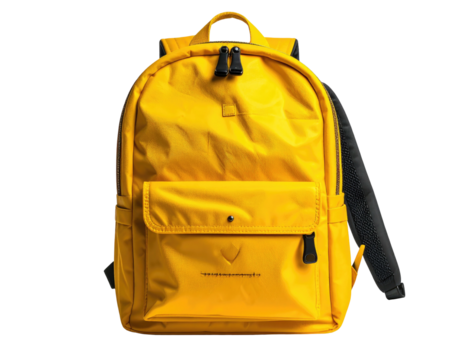 Bright yellow backpack with black accents (1)