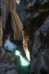 Box canyon waterfall and park. Colorado landscape