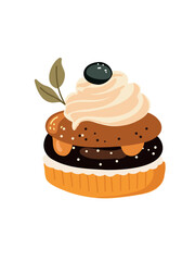 Vector illustration colorful dessert cookie for kids design