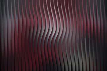 Abstract wavy metallic surface with vertical undulating lines