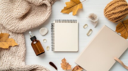 Autumnal flatlay arrangement