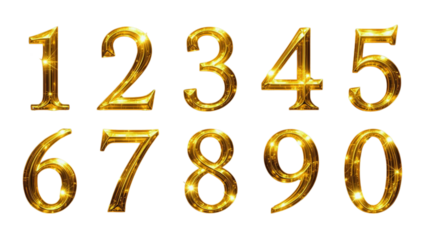 Golden Numbers from 0 to 9 