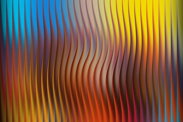 Abstract wavy vertical lines with a colorful gradient background