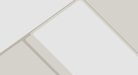 A clean flat design illustration featuring abstract paper layers, creating a subtle sense of depth and modern simplicity. 