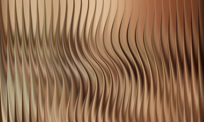 Abstract wavy metallic texture with vertical lines and soft lighting