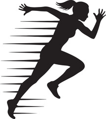 silhouette of a young woman