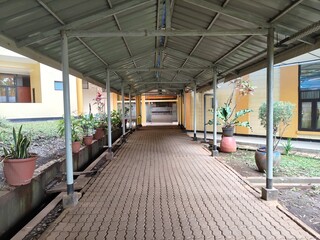 background of the corridor at the training institute