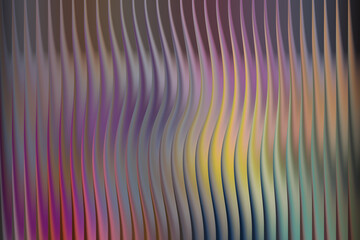 Abstract wavy vertical lines with iridescent pastel colors