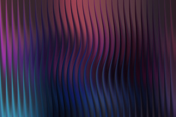 Abstract wavy vertical lines with a gradient of purple and blue colors