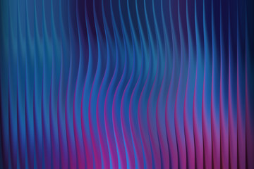 Abstract wavy vertical lines with blue and pink gradient lighting