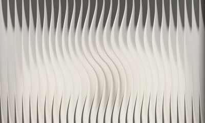 Abstract wavy pattern of white plastic forks