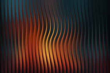 Abstract wavy vertical lines with warm and cool color gradient