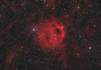 SH2-173 Ha emission nebula in constellation Cassiopeia wide field