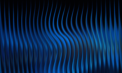 Abstract blue wavy lines pattern with dark background