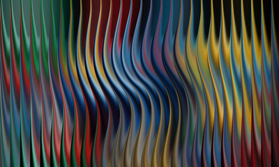 Abstract wavy lines with vibrant colors in a vertical pattern