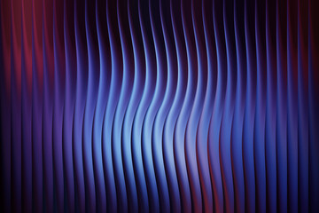 Abstract wavy vertical lines with blue and purple gradient lighting
