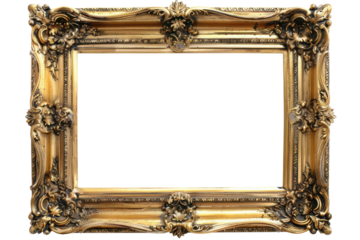 A luxurious gold ornate frame with a black center. Perfect for showcasing treasured memories, art, or creating elegant wall dcor.