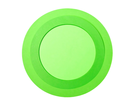 Bright lime-green circle with concentric rings