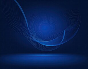 Naklejka premium Dark blue abstract background with swirling lines