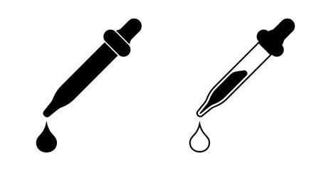 Dropper Icon Isolated on Transparent Background. Medicine and Laboratory Tool. Vector Illustration