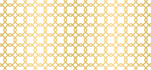 Luxury gold background pattern seamless geometric line, Weaved lines texture. Minimalist linear decorative design.