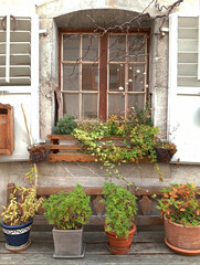 traditional Swiss shop window in Gruyère