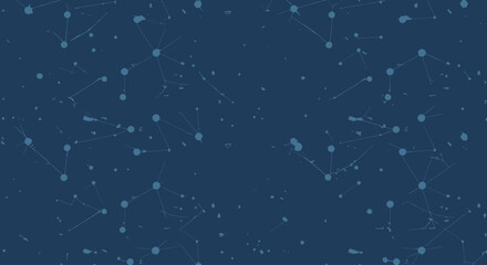 A dynamic composition of interconnected geometric shapes, including polygons and circles, forming a minimalist and abstract seamless background in a clean Flat Design style. 