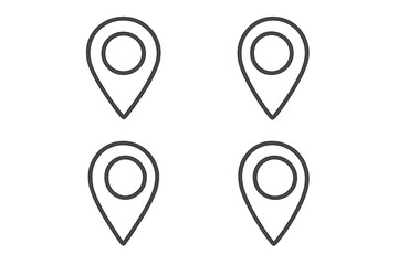 Marker icons on a grid representing location points in digital mapping applications