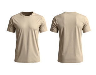 Beige t-shirt, front and back views (1)