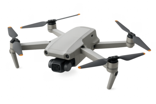 Drone with camera flying capturing aerial technology