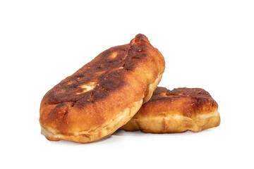Fried Meat Pies on White Background