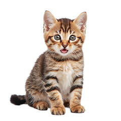 British Shorthair Cat PNG &ndash; Cute Pedigree Cat with Round Face, Short Dense Fur, and Big Eyes on Transparent Background, Realistic Domestic Pet Illustration for Design and Decoration