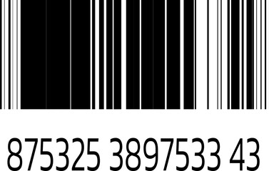 Barcode isolated. Code stripes sticker, Barcode labels. Simple fake bar code, Bar code for web design, Barcode product distribution icon