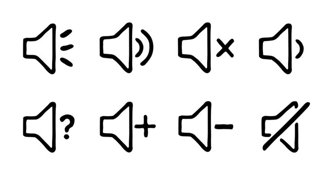 Volume Buttons audio sound turn up down button speaker music doodle