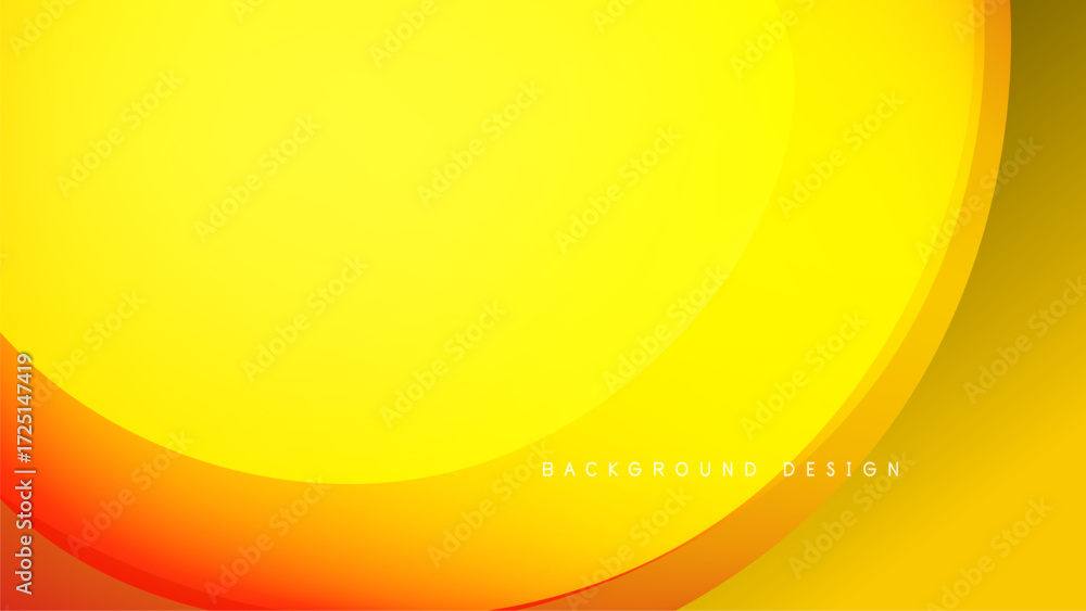 Aufkleber bright yellow, orange gradient curves over black background. smooth shapes create modern visual effe