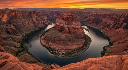 Grand canyon horseshoe bend sunrise landscape