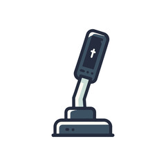 A sleek, modern joystick controller positioned centrally, showcasing its design and functionality