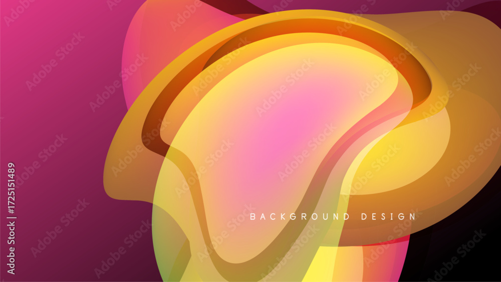 Aufkleber abstract colorful shapes overlap, creating dynamic visual effect. gradient hues blend, forming moder