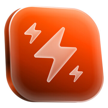 Power energy lightning 3D icon