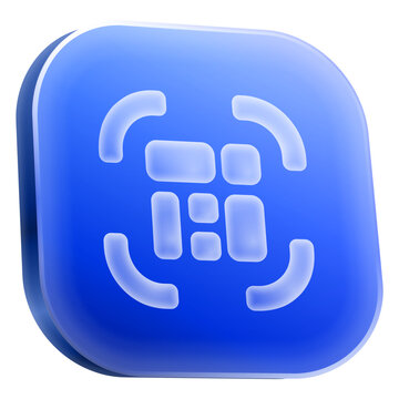 QR code scanning 3D icon