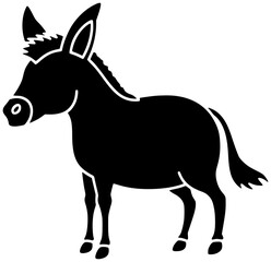 donkey illustration mule silhouette nature logo animal icon mammal outline horse cute farm white cartoon domestic grey head wild shape women vector graphic background