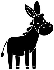 donkey illustration mule silhouette nature logo animal icon mammal outline horse cute farm white cartoon domestic grey head wild shape women vector graphic background